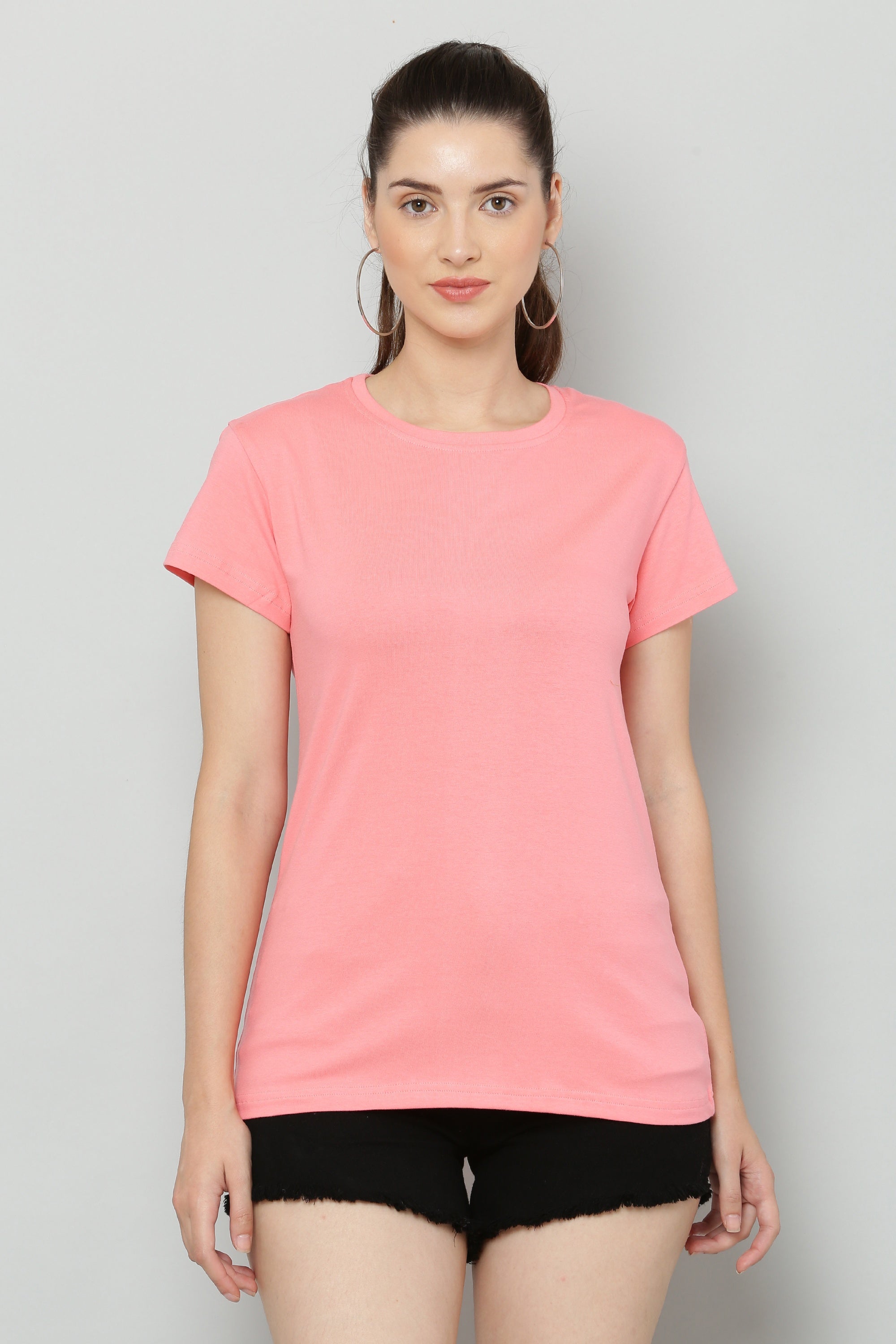 plain pink t shirt women's